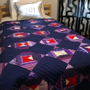 "Purple Mountain Majesty" Handmade Twin Quilt (New)